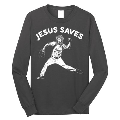 Funny Jesus Saves Baseball Long Sleeve Shirt