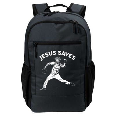 Funny Jesus Saves Baseball Daily Commute Backpack