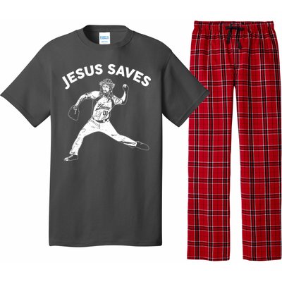 Funny Jesus Saves Baseball Pajama Set