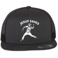 Funny Jesus Saves Baseball Flat Bill Trucker Hat