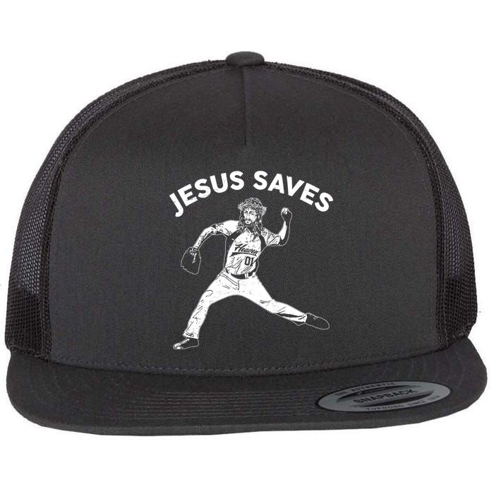 Funny Jesus Saves Baseball Flat Bill Trucker Hat