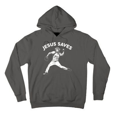 Funny Jesus Saves Baseball Tall Hoodie