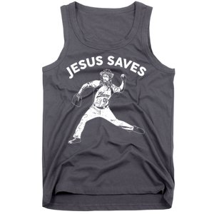 Funny Jesus Saves Baseball Tank Top