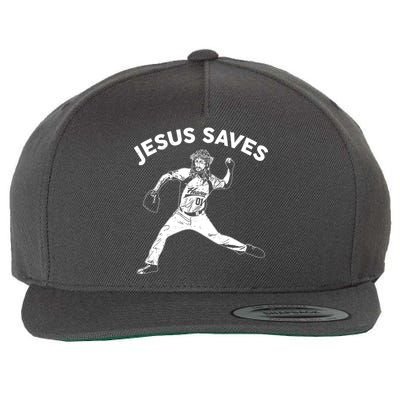 Funny Jesus Saves Baseball Wool Snapback Cap