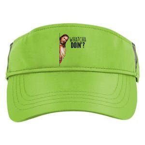 Funny Jesus Whatcha Doin' Adult Drive Performance Visor