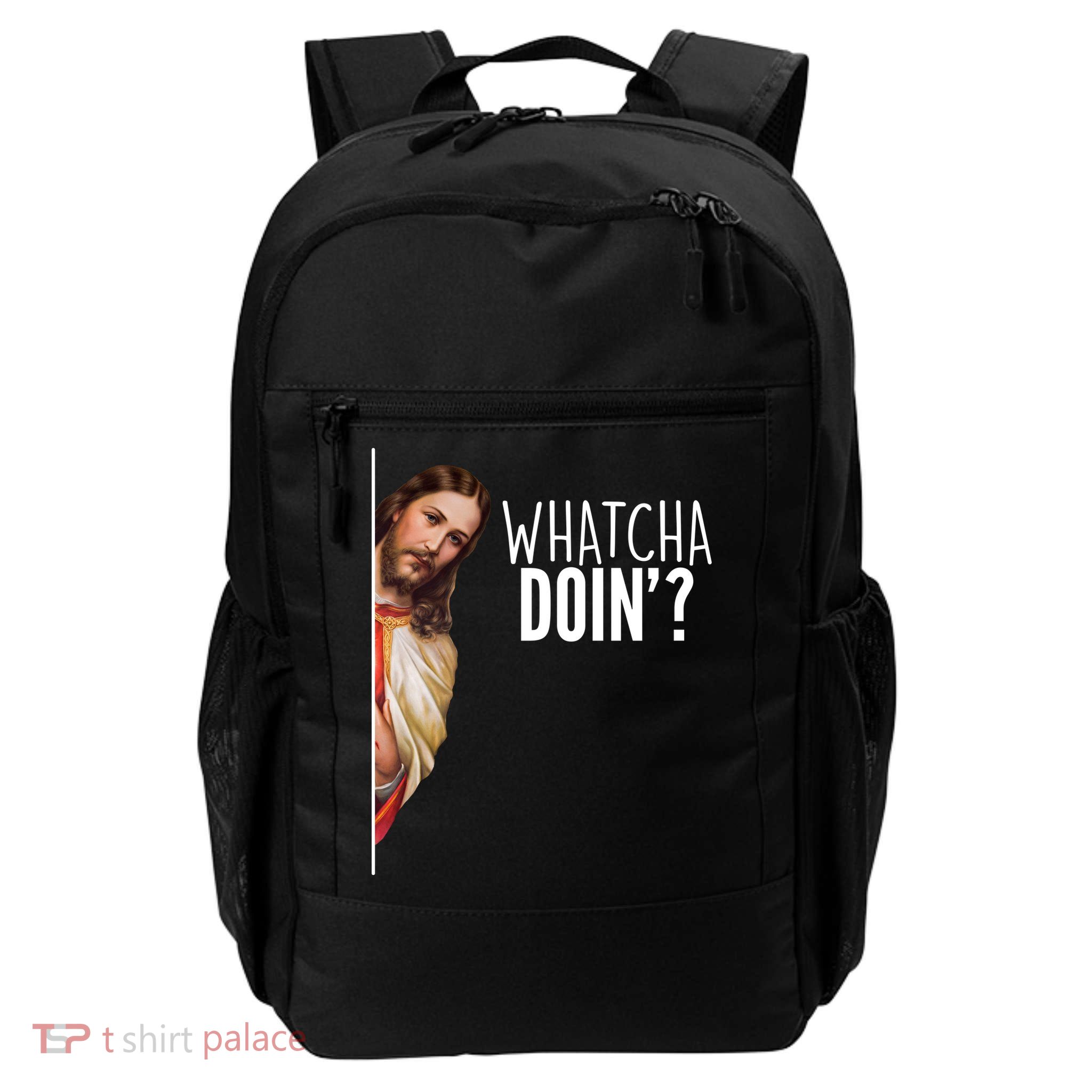 Funny Jesus Whatcha Doin' Backpack