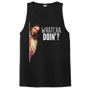 Funny Jesus Whatcha Doin' PosiCharge Competitor Tank