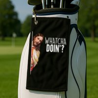Funny Jesus Whatcha Doin' Golf Towel
