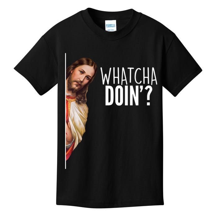 Funny Jesus Whatcha Doin' Kids T-Shirt