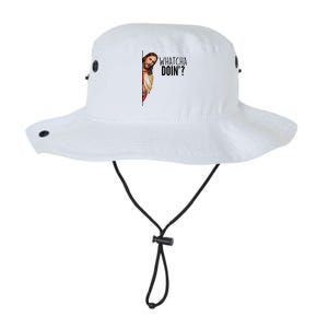 Funny Jesus Whatcha Doin' Legacy Cool Fit Booney Bucket Hat