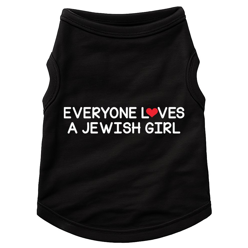 Funny Jew Everyone Loves a Jewish Girl Doggie Tank
