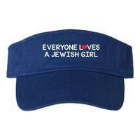 Funny Jew Everyone Loves a Jewish Girl Valucap Bio-Washed Visor