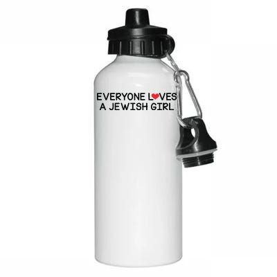 Funny Jew Everyone Loves a Jewish Girl Aluminum Water Bottle