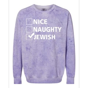 Funny Jewish Holiday Hanukkah Colorblast Crewneck Sweatshirt