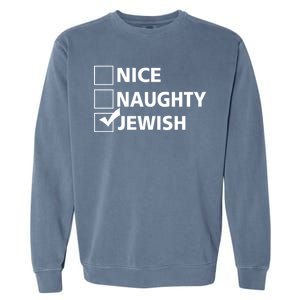 Funny Jewish Holiday Hanukkah Garment-Dyed Sweatshirt