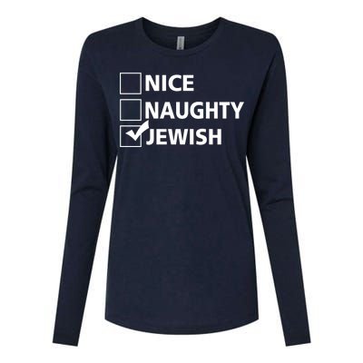 Funny Jewish Holiday Hanukkah Womens Cotton Relaxed Long Sleeve T-Shirt