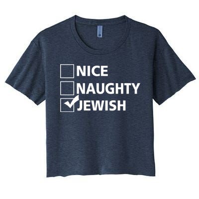 Funny Jewish Holiday Hanukkah Women's Crop Top Tee