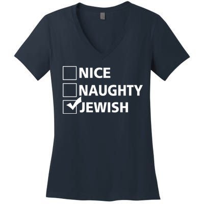 Funny Jewish Holiday Hanukkah Women's V-Neck T-Shirt