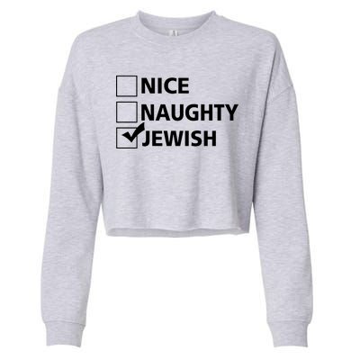 Funny Jewish Holiday Hanukkah Cropped Pullover Crew