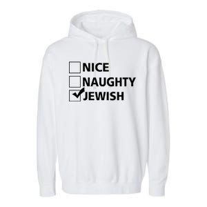 Funny Jewish Holiday Hanukkah Garment-Dyed Fleece Hoodie