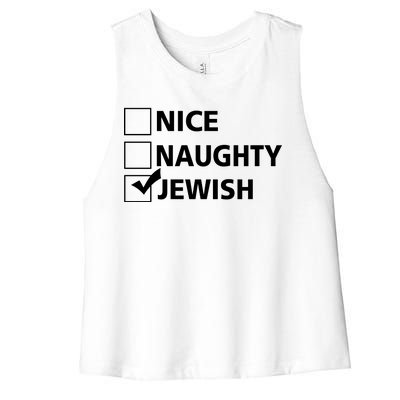 Funny Jewish Holiday Hanukkah Women's Racerback Cropped Tank