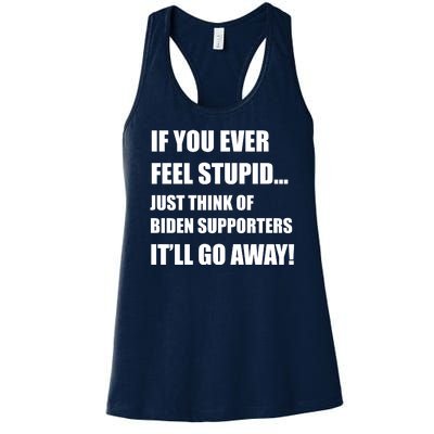 Funny Joe Biden Pro Trump 2024  Women's Racerback Tank