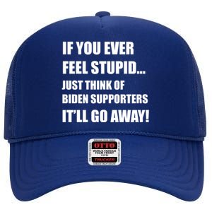 Funny Joe Biden Pro Trump 2024  High Crown Mesh Back Trucker Hat