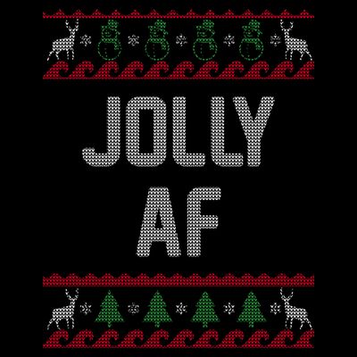 Funny Jolly AF Ugly Christmas Sweater Style T-Shirt