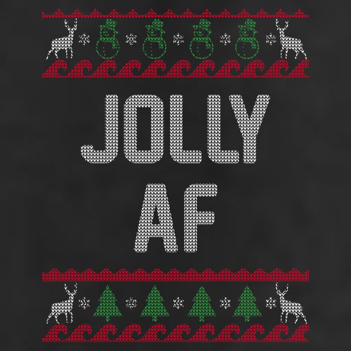 Funny Jolly AF Ugly Christmas Sweater Style Adult Drive Performance Visor