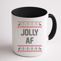 Funny Jolly AF Ugly Christmas Sweater Style Mug