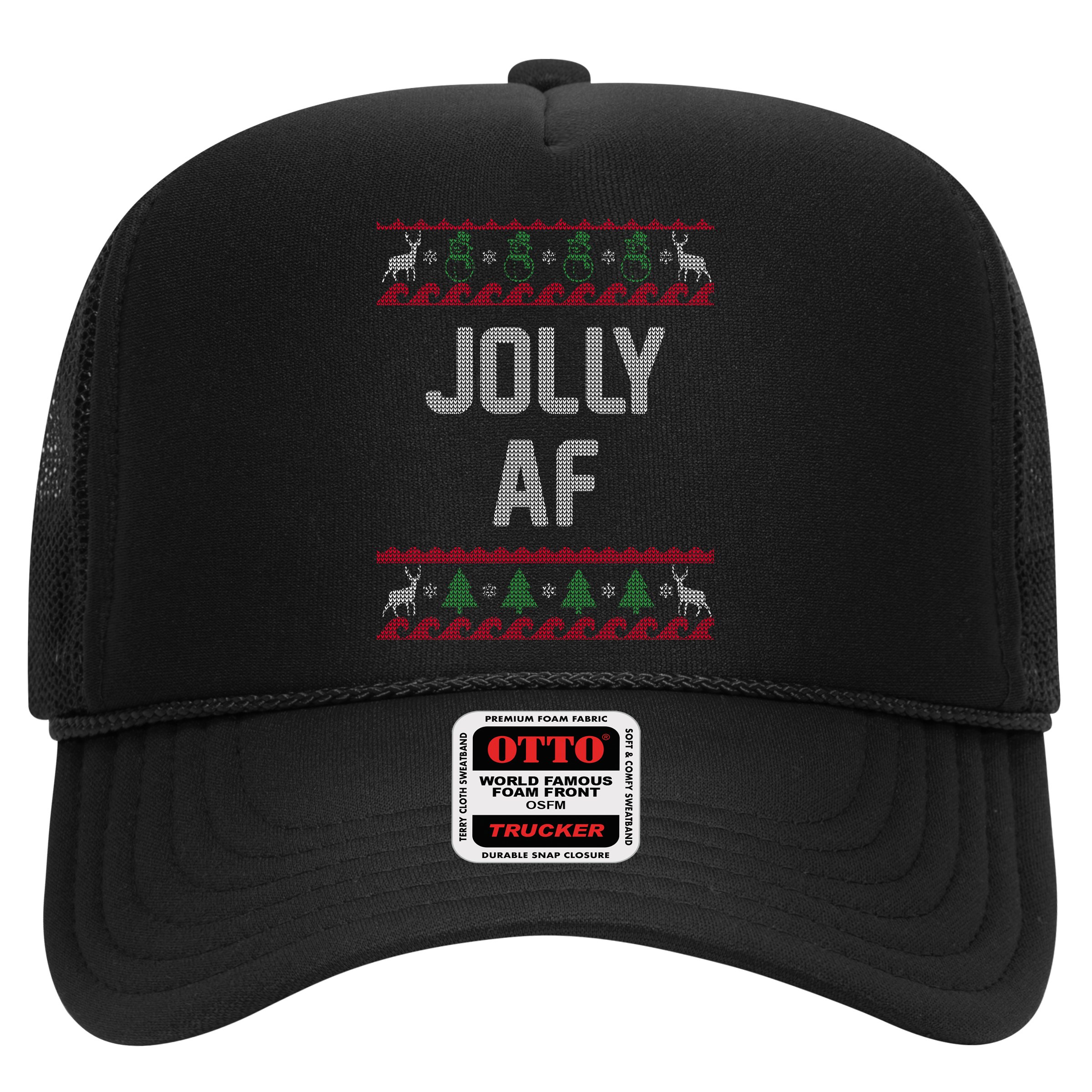 Funny Jolly AF Ugly Christmas Sweater Style Hat