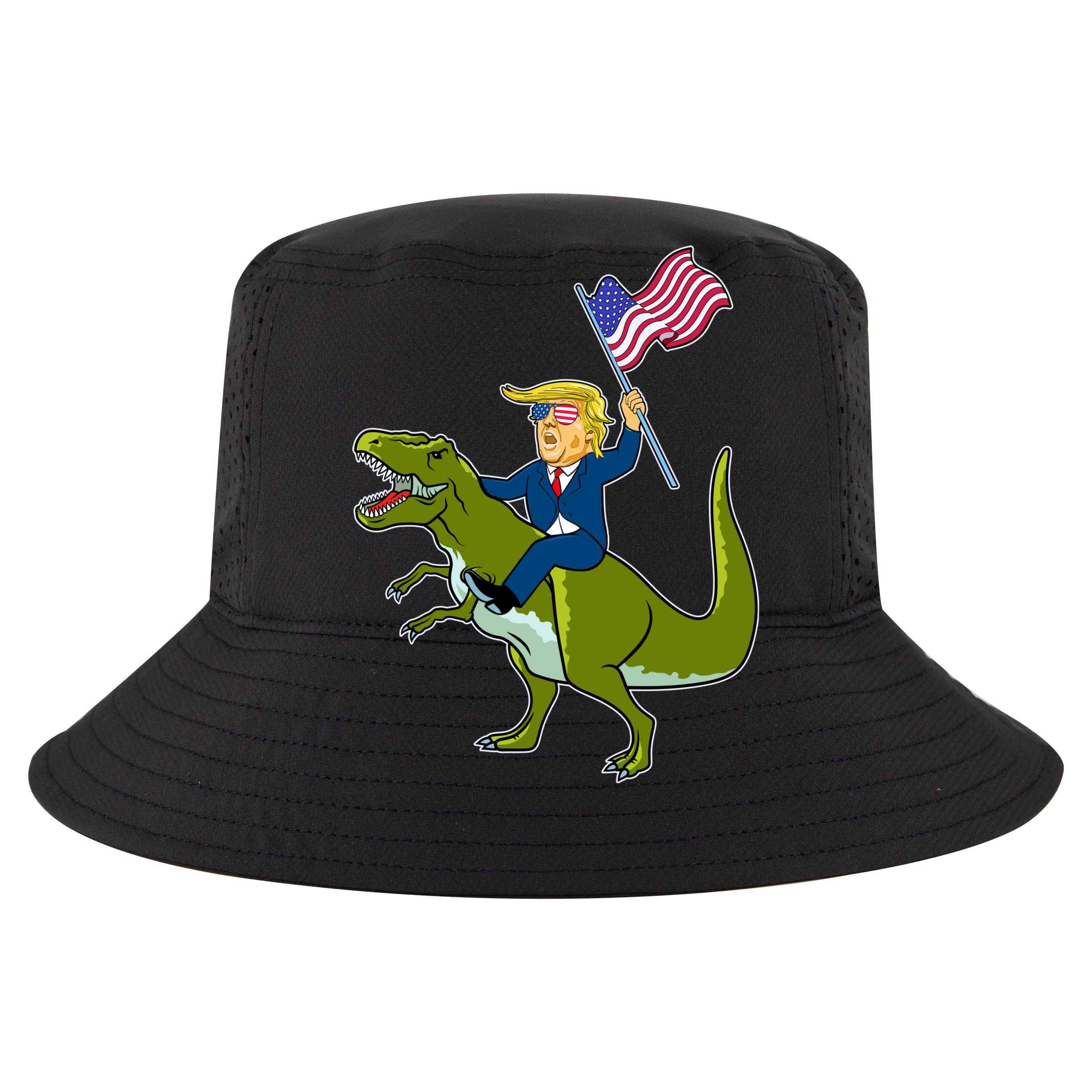 Funny July 4th Donald Trump T-Rex Cooling Performance Crew T-Shirt