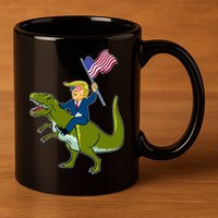 Funny July 4th Donald Trump T-Rex 11oz C Handle Ceramic Mug