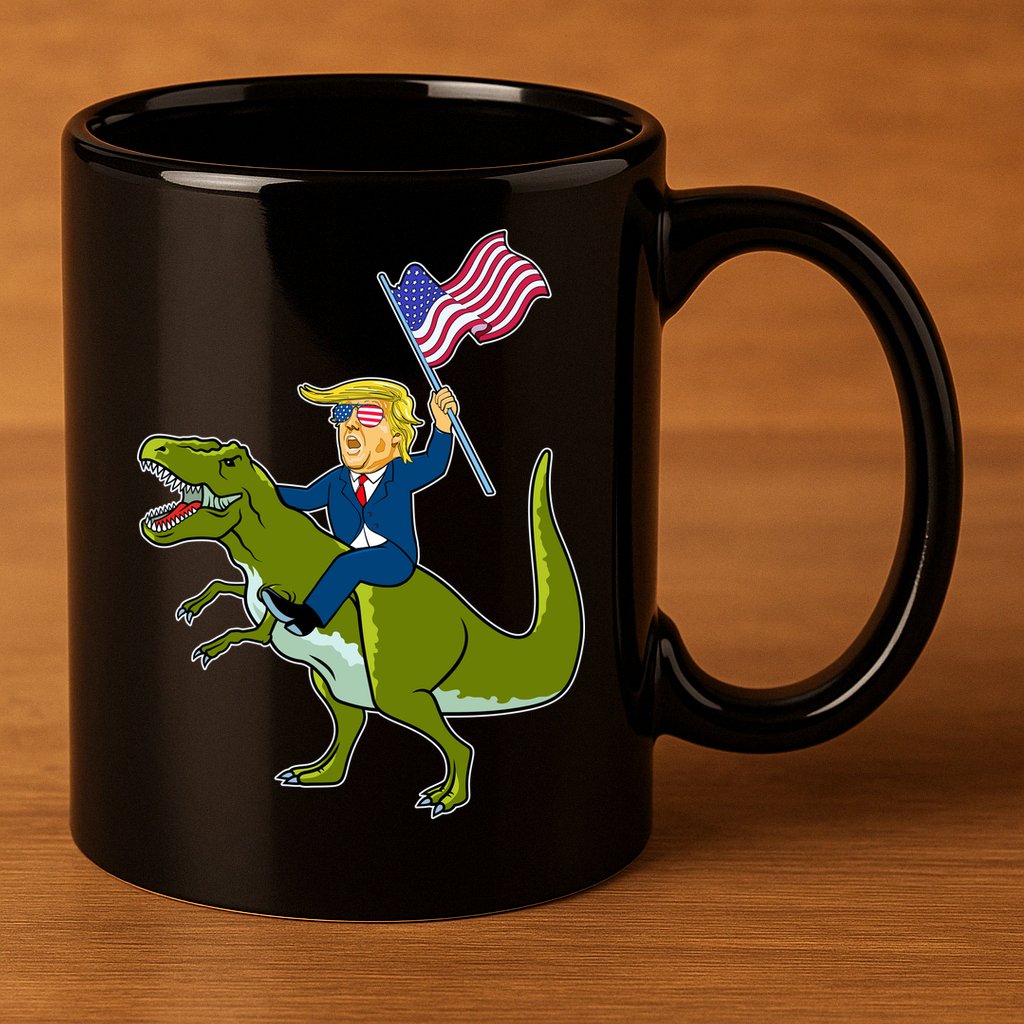 Funny July 4th Donald Trump T-Rex 11oz C Handle Ceramic Mug