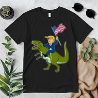 Funny July 4th Donald Trump T-Rex Premium T-Shirt