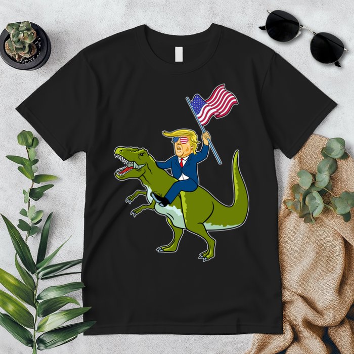 Funny July 4th Donald Trump T-Rex Premium T-Shirt