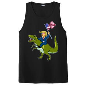 Funny July 4th Donald Trump T-Rex PosiCharge Competitor Tank