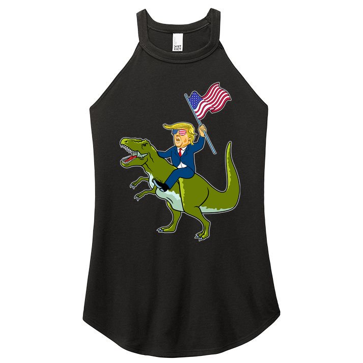 Funny July 4th Donald Trump T-Rex Women's Perfect Tri Rocker Tank