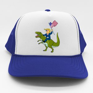 Funny July 4th Donald Trump T-Rex Trucker Hat