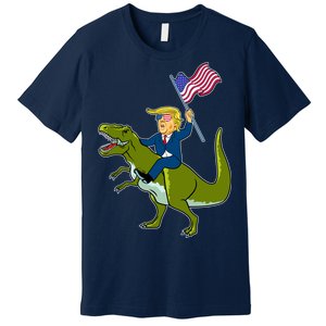 Funny July 4th Donald Trump T-Rex Premium T-Shirt