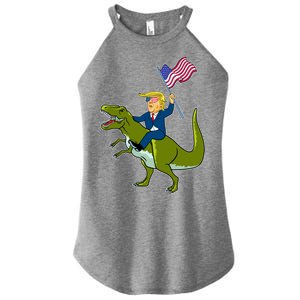 Funny July 4th Donald Trump T-Rex Women's Perfect Tri Rocker Tank