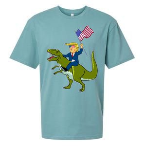 Funny July 4th Donald Trump T-Rex Sueded Cloud Jersey T-Shirt