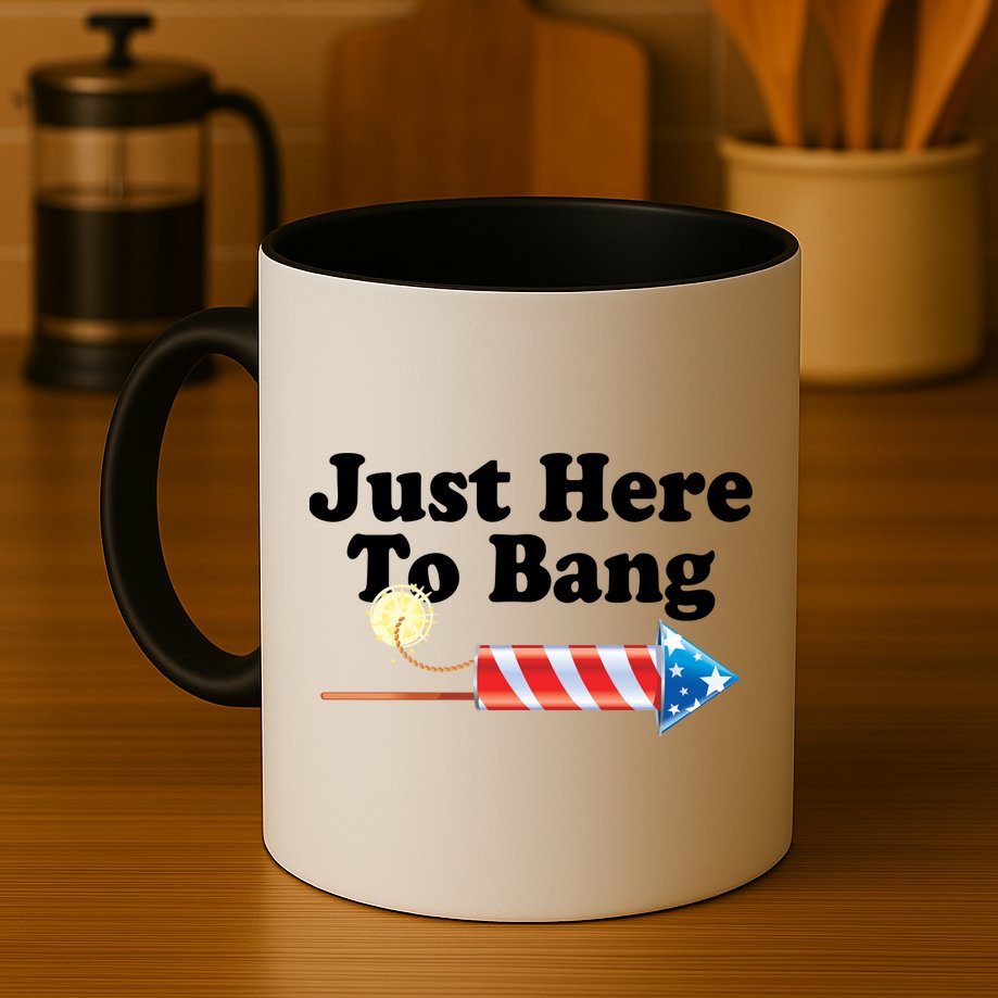 Funny July 4th Just Here To Bang Mug
