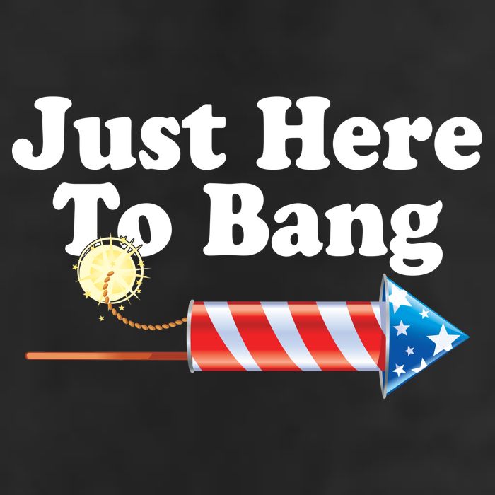 Funny July 4th Just Here To Bang Golf Towel