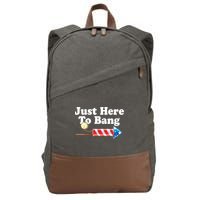 Funny July 4th Just Here To Bang Cotton Canvas Backpack