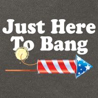 Funny July 4th Just Here To Bang Cotton Canvas Backpack