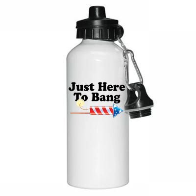 Funny July 4th Just Here To Bang Aluminum Water Bottle