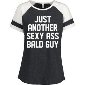 Funny Just Another Sexy Ass Bald Guy Enza Ladies Jersey Colorblock Tee