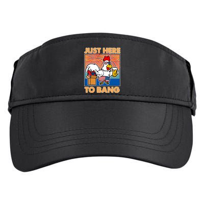 Funny Just Here To Bang Fireworks Beer Chicken Adult Drive Performance Visor