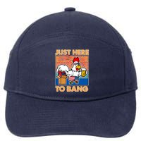 Funny Just Here To Bang Fireworks Beer Chicken 7-Panel Snapback Hat